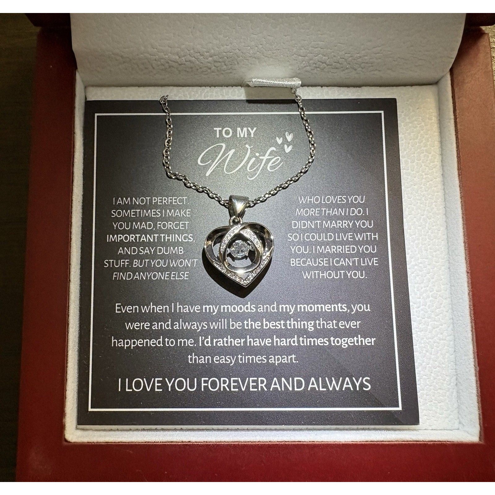 To My Wife Necklace Gift